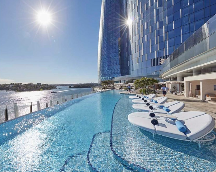 Crown Sydney pool & outdoor area - image courtesy of Crown Sydney.